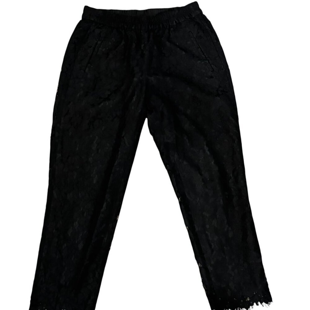 J.Crew Black Lace Pants – Size 2P – Cropped Petite – Lined